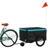 Fietstrailer 30 kg ijzer zwart en blauw - AllerleiShop