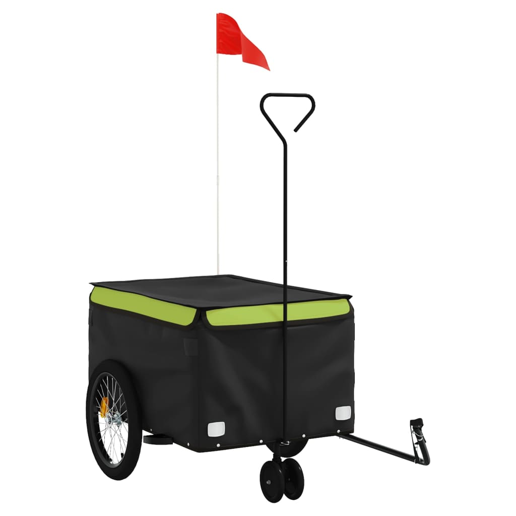 Fietstrailer 30 kg ijzer zwart en groen - AllerleiShop