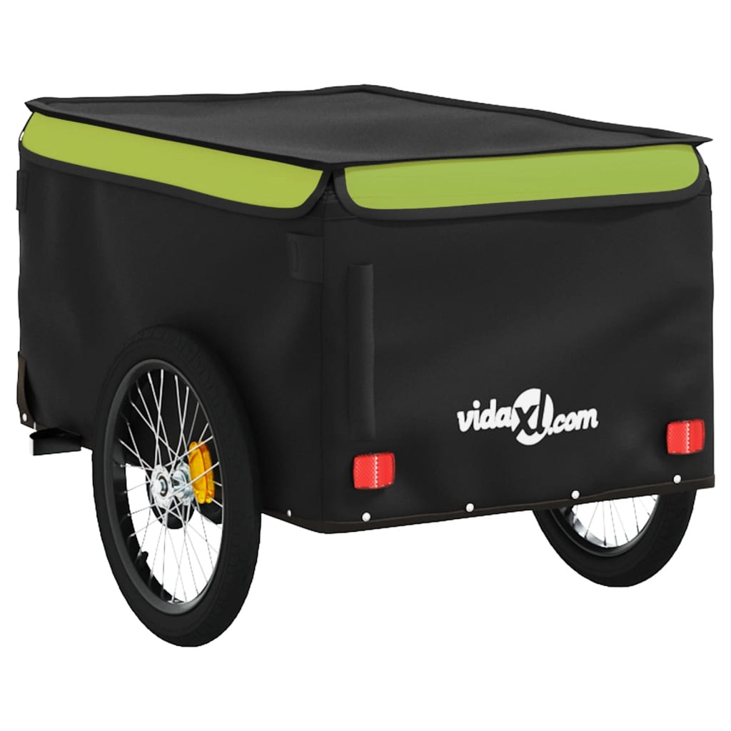 Fietstrailer 30 kg ijzer zwart en groen - AllerleiShop