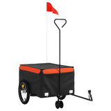 Fietstrailer 45 kg ijzer zwart en oranje - AllerleiShop