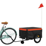 Fietstrailer 45 kg ijzer zwart en oranje - AllerleiShop