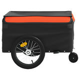 Fietstrailer 45 kg ijzer zwart en oranje - AllerleiShop