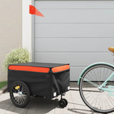 Fietstrailer 45 kg ijzer zwart en oranje - AllerleiShop