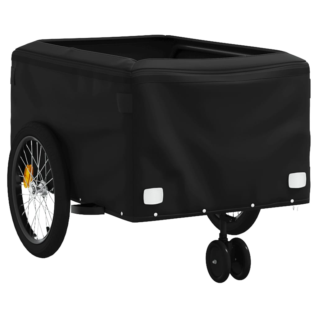 Fietstrailer 45 kg ijzer zwart en grijs - AllerleiShop