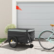 Fietstrailer 45 kg ijzer zwart en grijs - AllerleiShop