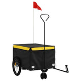 Fietstrailer 45 kg ijzer zwart en geel - AllerleiShop