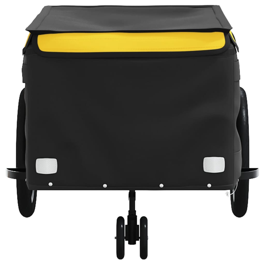 Fietstrailer 45 kg ijzer zwart en geel - AllerleiShop