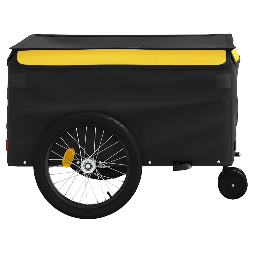 Fietstrailer 45 kg ijzer zwart en geel - AllerleiShop