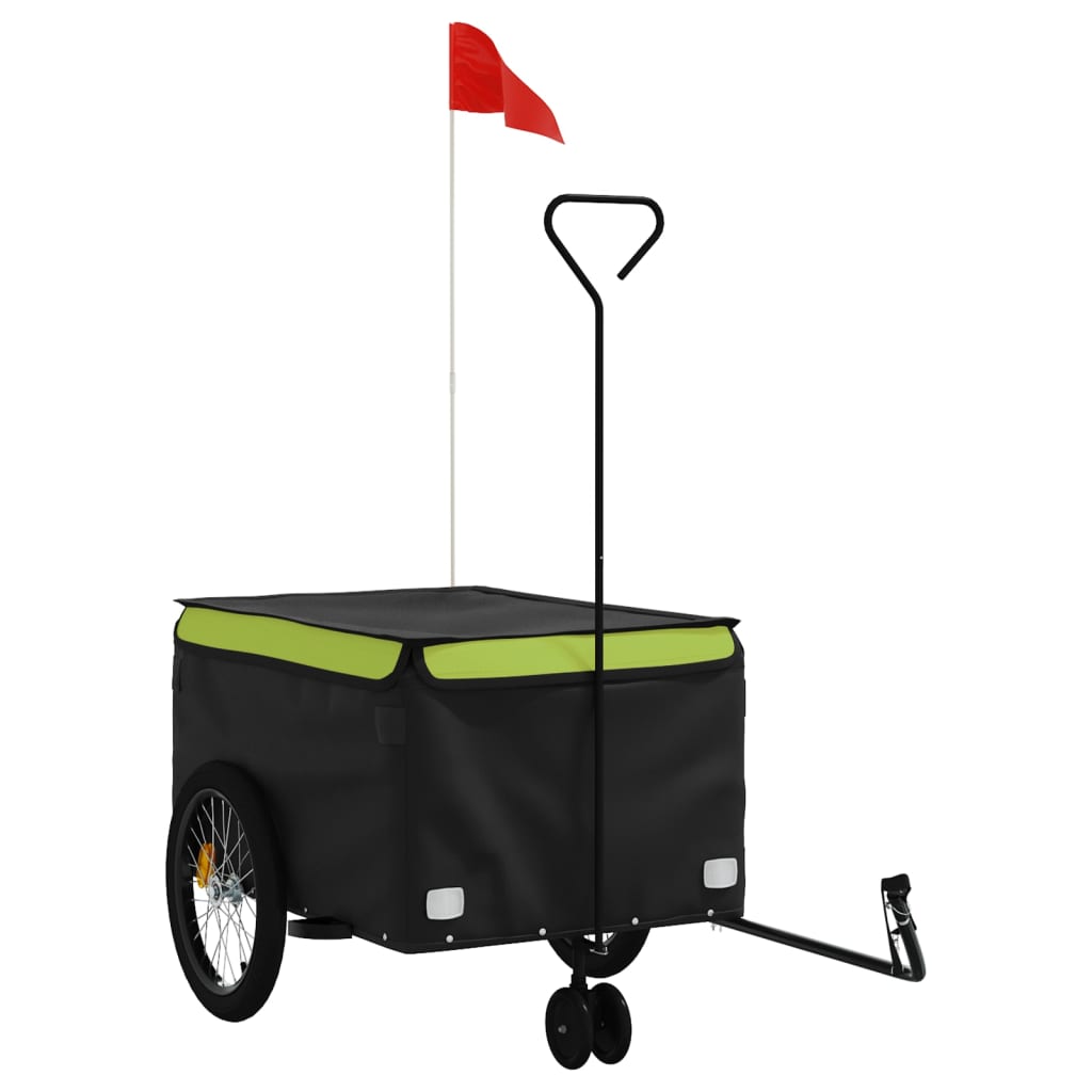 Fietstrailer 45 kg ijzer zwart en groen - AllerleiShop