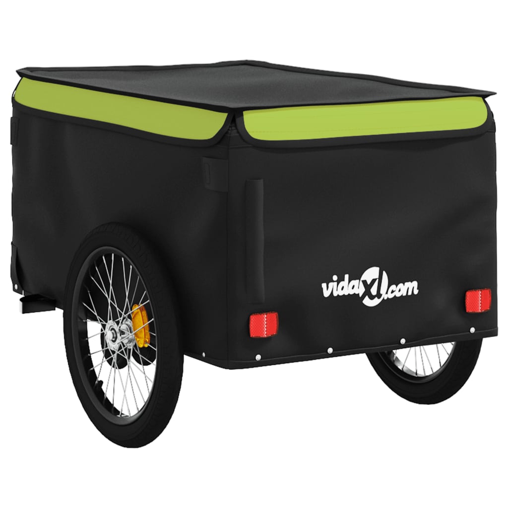 Fietstrailer 45 kg ijzer zwart en groen - AllerleiShop