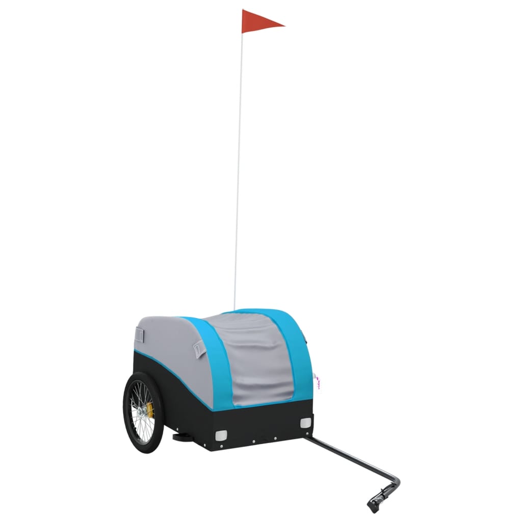 Fietstrailer 30 kg ijzer zwart en blauw - AllerleiShop