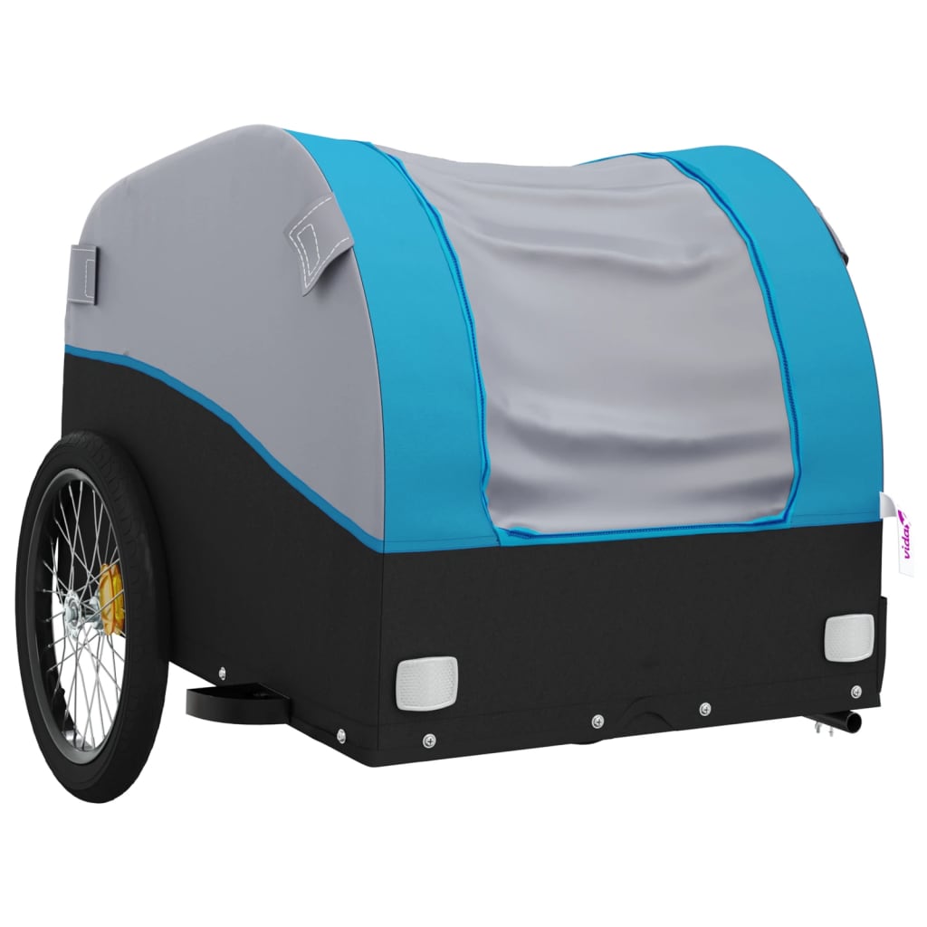 Fietstrailer 30 kg ijzer zwart en blauw - AllerleiShop