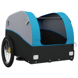 Fietstrailer 30 kg ijzer zwart en blauw - AllerleiShop