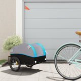 Fietstrailer 30 kg ijzer zwart en blauw - AllerleiShop