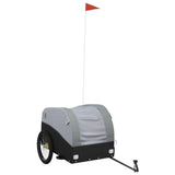 Fietstrailer 45 kg ijzer zwart en grijs - AllerleiShop