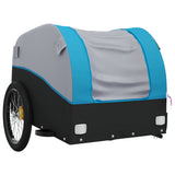 Fietstrailer 45 kg ijzer zwart en blauw - AllerleiShop