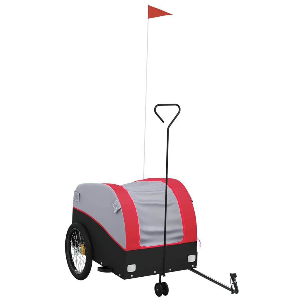 Fietstrailer 45 kg ijzer zwart en rood - AllerleiShop