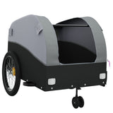 Fietstrailer 45 kg ijzer zwart en grijs