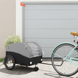 Fietstrailer 45 kg ijzer zwart en grijs