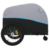 Fietstrailer 45 kg ijzer zwart en blauw