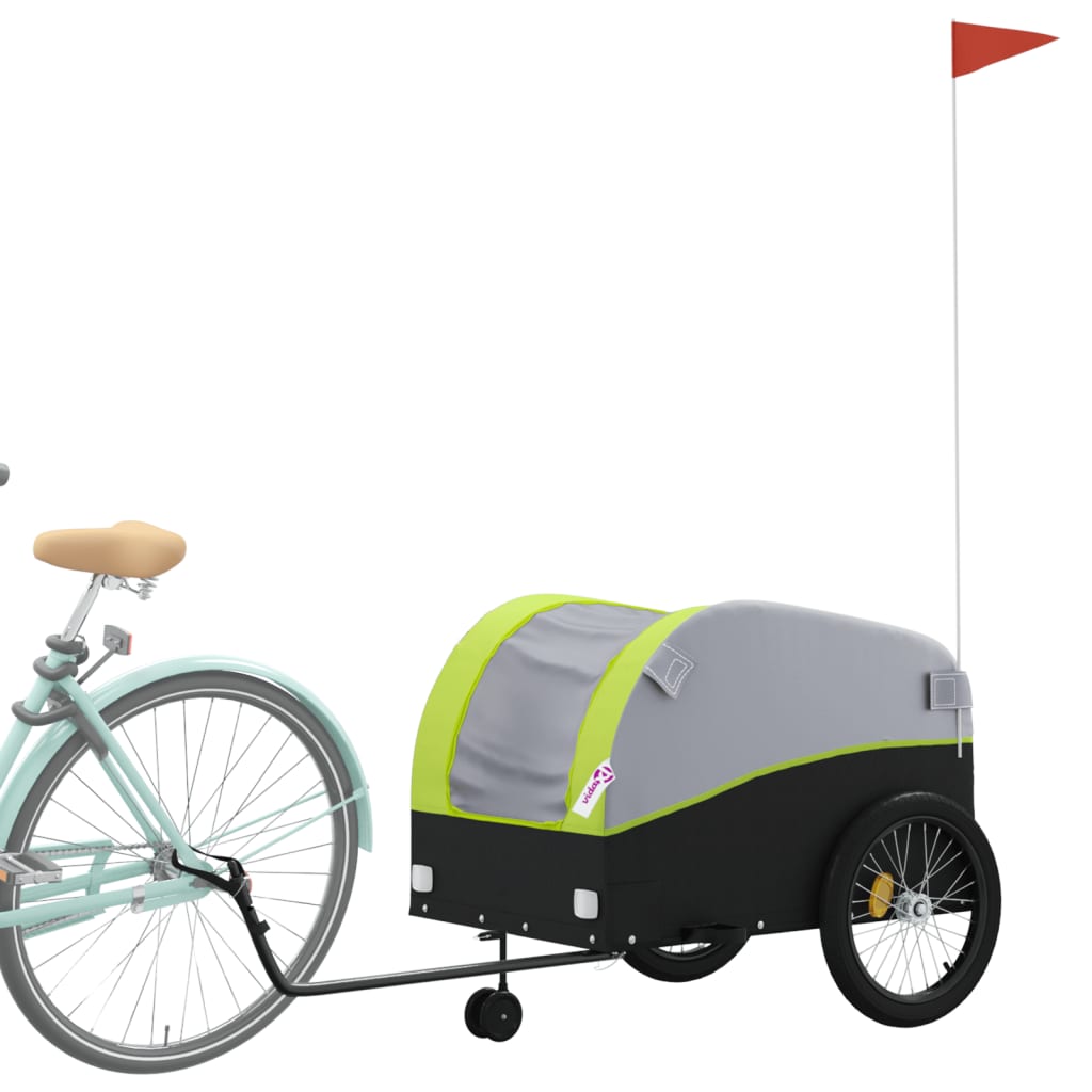 Fietstrailer 45 kg ijzer zwart en groen - AllerleiShop