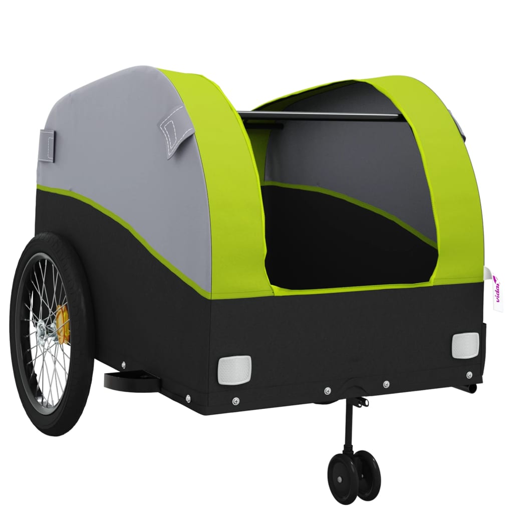 Fietstrailer 45 kg ijzer zwart en groen - AllerleiShop