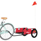 Fietstrailer oxford stof en ijzer rood