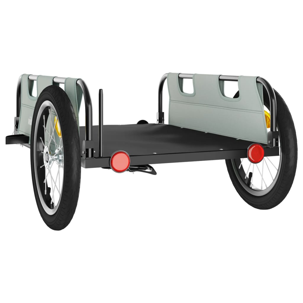 Fietstrailer oxford stof en ijzer grijs - AllerleiShop