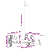 Fietstrailer oxford stof en ijzer grijs - AllerleiShop