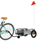 Fietstrailer oxford stof en ijzer grijs - AllerleiShop