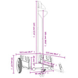 Fietstrailer oxford stof en ijzer grijs - AllerleiShop