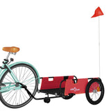 Fietstrailer oxford stof en ijzer rood en zwart - AllerleiShop