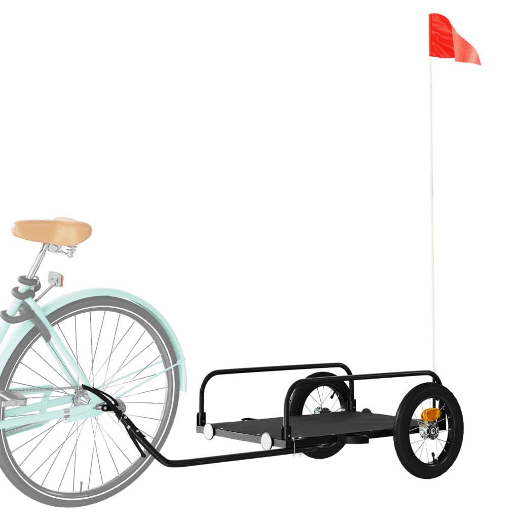 Fietstrailer 122x53x31 cm ijzer zwart - AllerleiShop