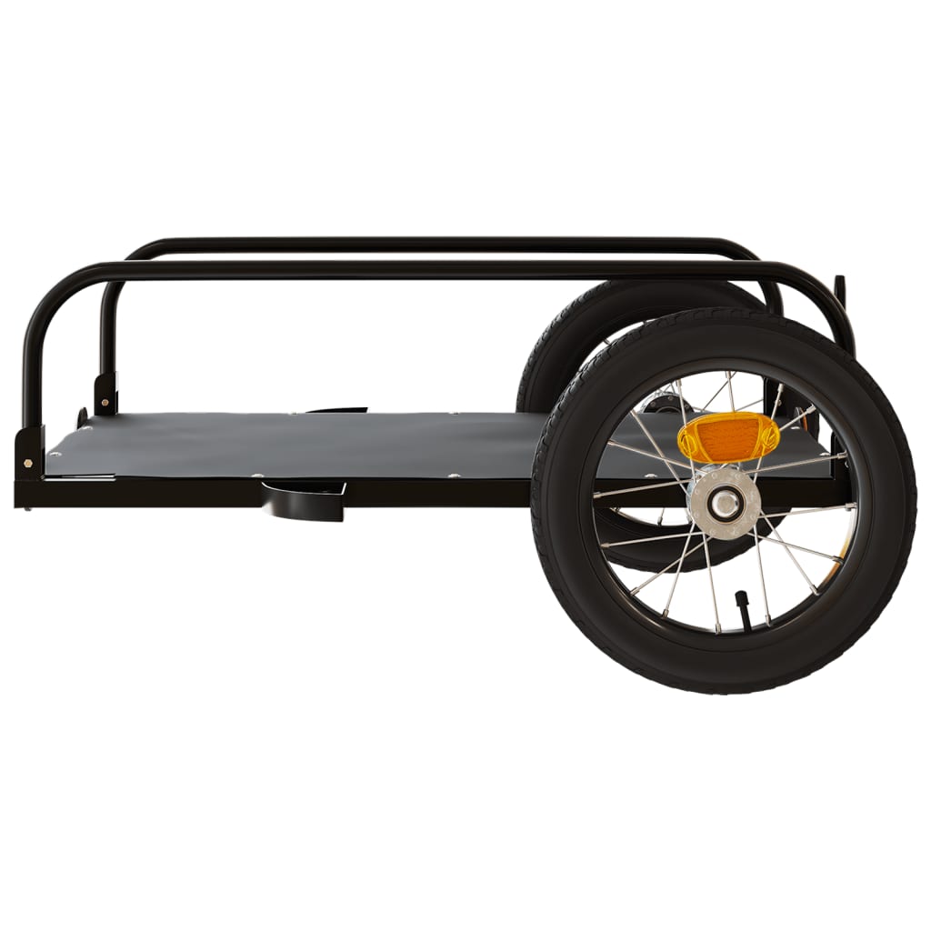 Fietstrailer 122x53x31 cm ijzer zwart - AllerleiShop