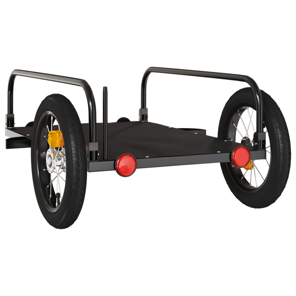 Fietstrailer 122x53x31 cm ijzer zwart - AllerleiShop