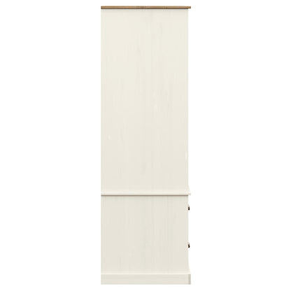 Kledingkast VIGO 90x55x176 cm massief grenenhout wit - AllerleiShop