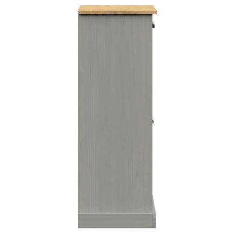 Schoenenkast VIGO 60x35x96 cm massief grenenhout grijs - AllerleiShop