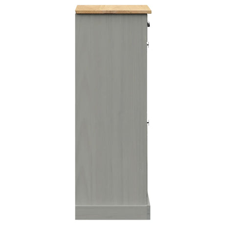 Schoenenkast VIGO 60x35x96 cm massief grenenhout grijs - AllerleiShop