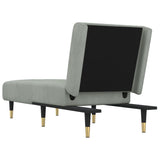 Chaise longue fluweel lichtgrijs