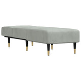 Chaise longue fluweel lichtgrijs