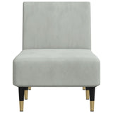 Chaise longue fluweel lichtgrijs