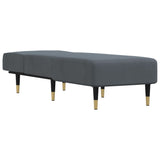 Chaise longue fluweel donkergrijs