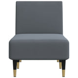Chaise longue fluweel donkergrijs