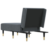 Chaise longue fluweel donkergrijs