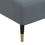 Chaise longue fluweel donkergrijs