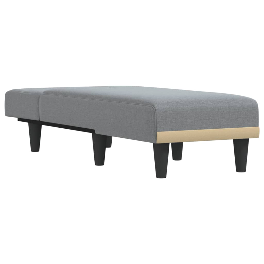 Chaise longue stof lichtgrijs