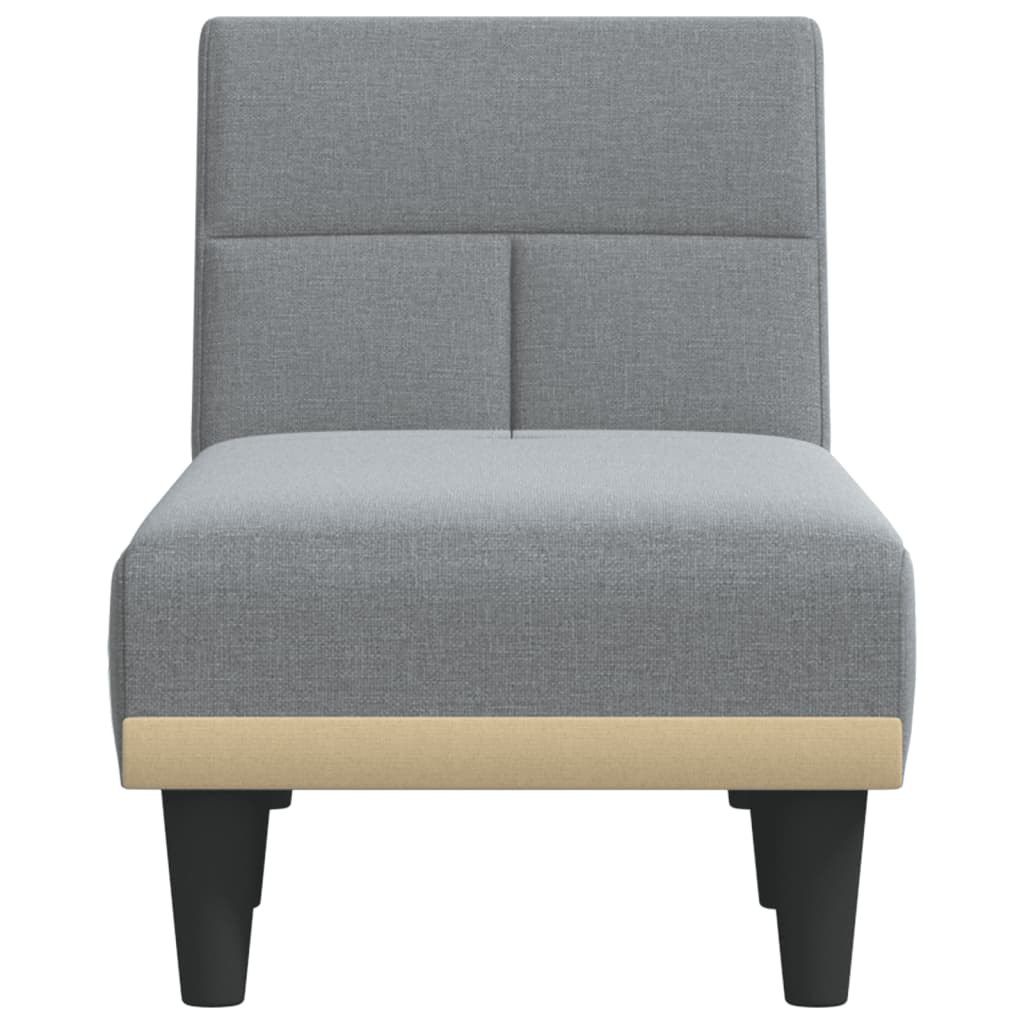 Chaise longue stof lichtgrijs