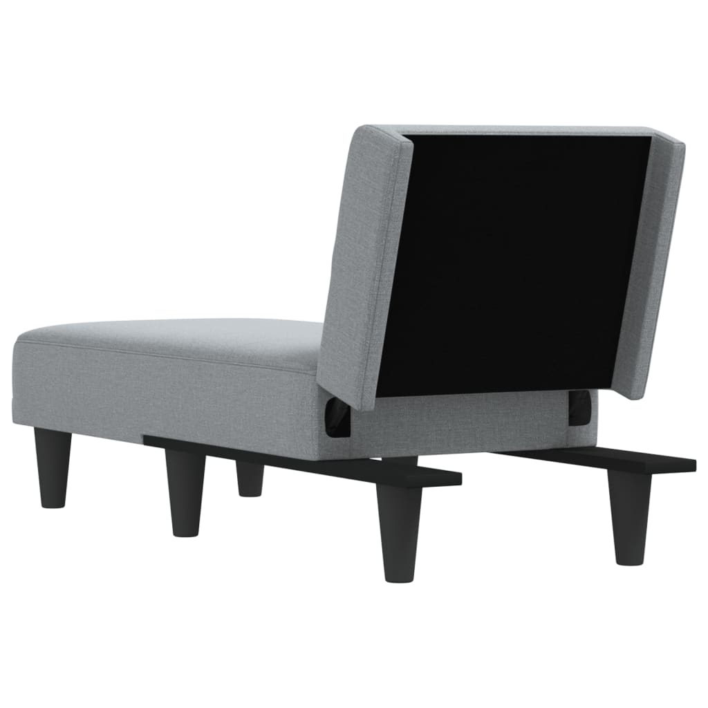 Chaise longue stof lichtgrijs