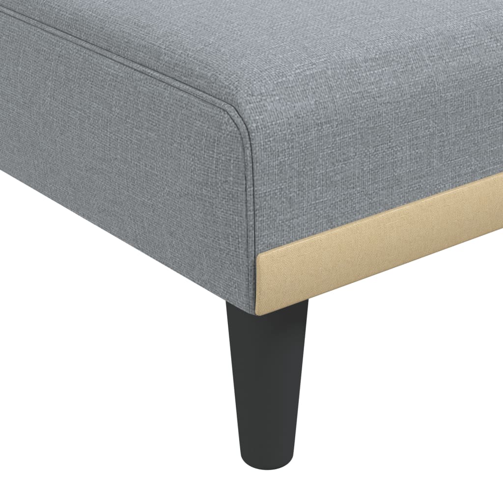 Chaise longue stof lichtgrijs