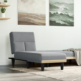 Chaise longue stof lichtgrijs